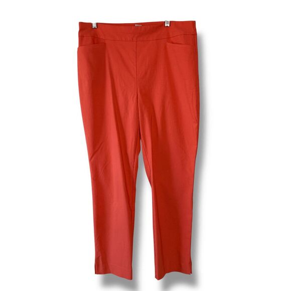 Chico's So Slimming Brigitte Ankle Pants, Orange,‎ Size 12 - Picture 7 of 11